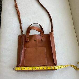 Madewell Brown Leather Transport Crossbody Bag